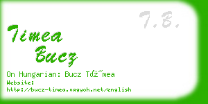 timea bucz business card